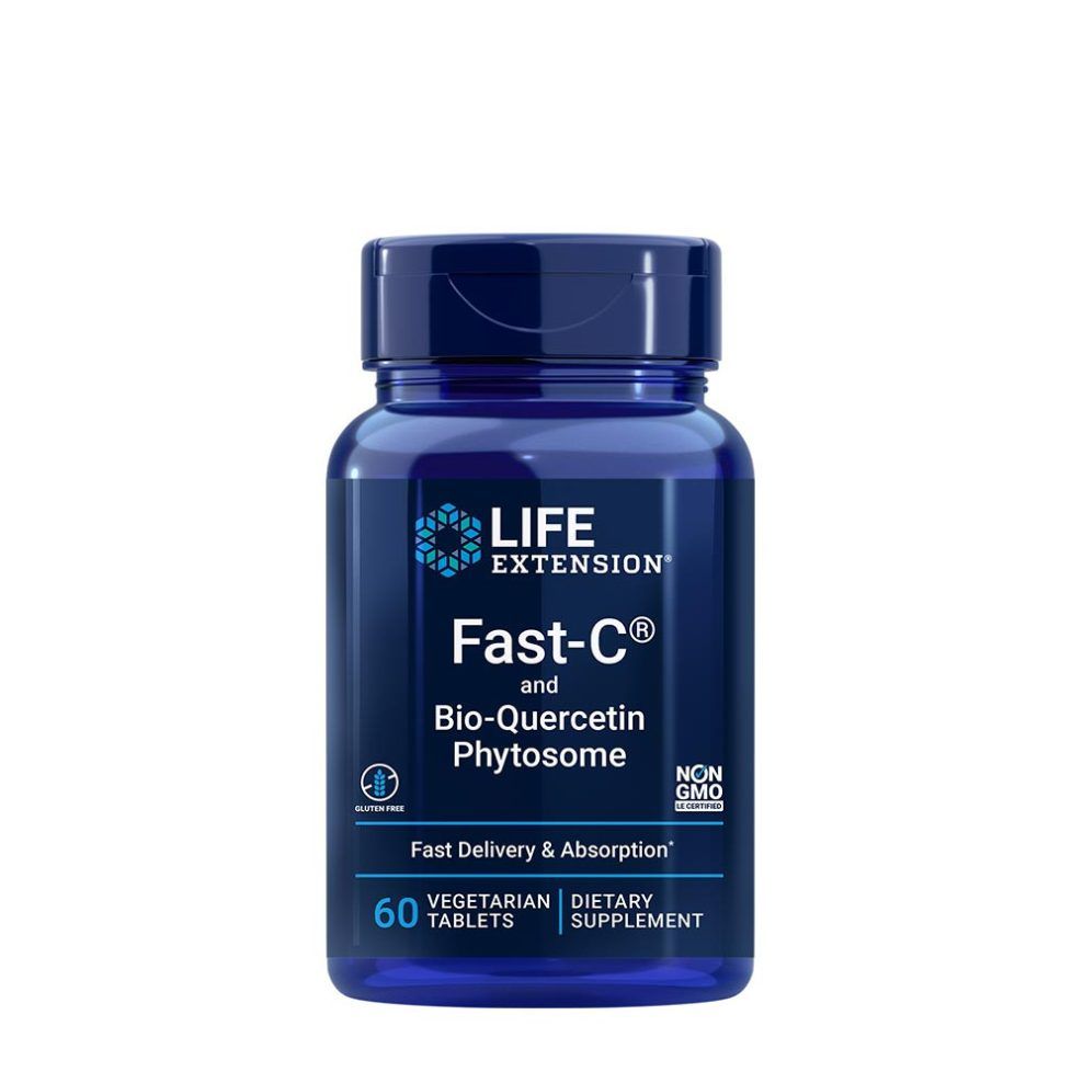 C-vitamin bio-kvercetinnel, Life Extension Fast-C® and Bio-Quercetin Phytosome, 60 tabletta