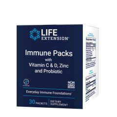C-, D-vitaminos, cinkes probiotikum, Life Extension Immune Packs with Vitamin C & D, Zinc and Probiotic, 30 tasak