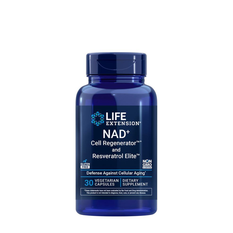 NAD+ rezveratrollal, Life Extension NAD+ Cell Regenerator™ and Resveratrol Elite™, 30 kapszula