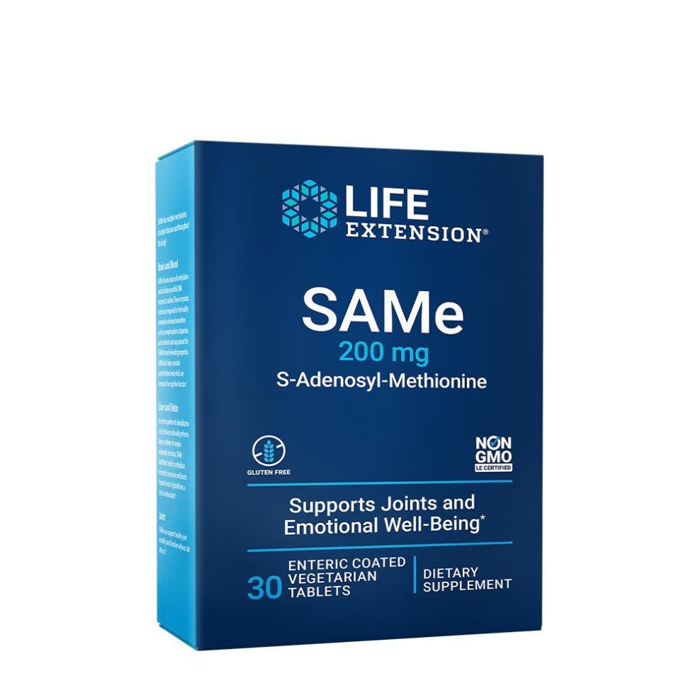 SAMe 200 mg, Life Extension SAMe 200 mg (S-Adenosyl-Methionine), 30 tabletta