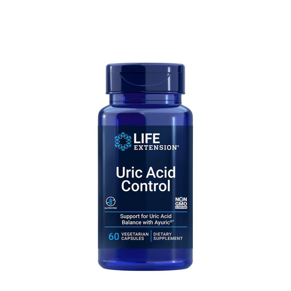 Húgysavszintet célzó növényi kivonatok, Life Extension Uric Acid Control, 60 kapszula