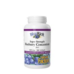 Áfonya-koncentrátum 500 mg, Natural Factors Super Strength Blueberry Concentrate 500 mg, 180 lágykapszula