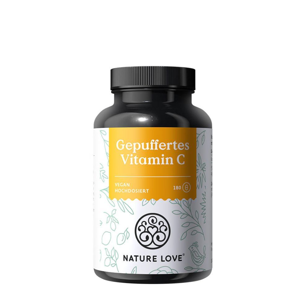 Pufferelt C-vitamin, Nature Love Buffered Vitamin C, 180 kapszula