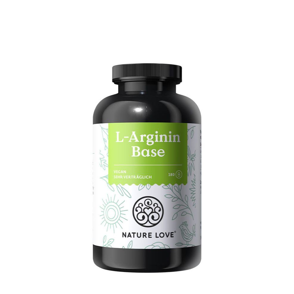 L-arginin bázis, Nature Love L-Arginine Base, 180 kapszula