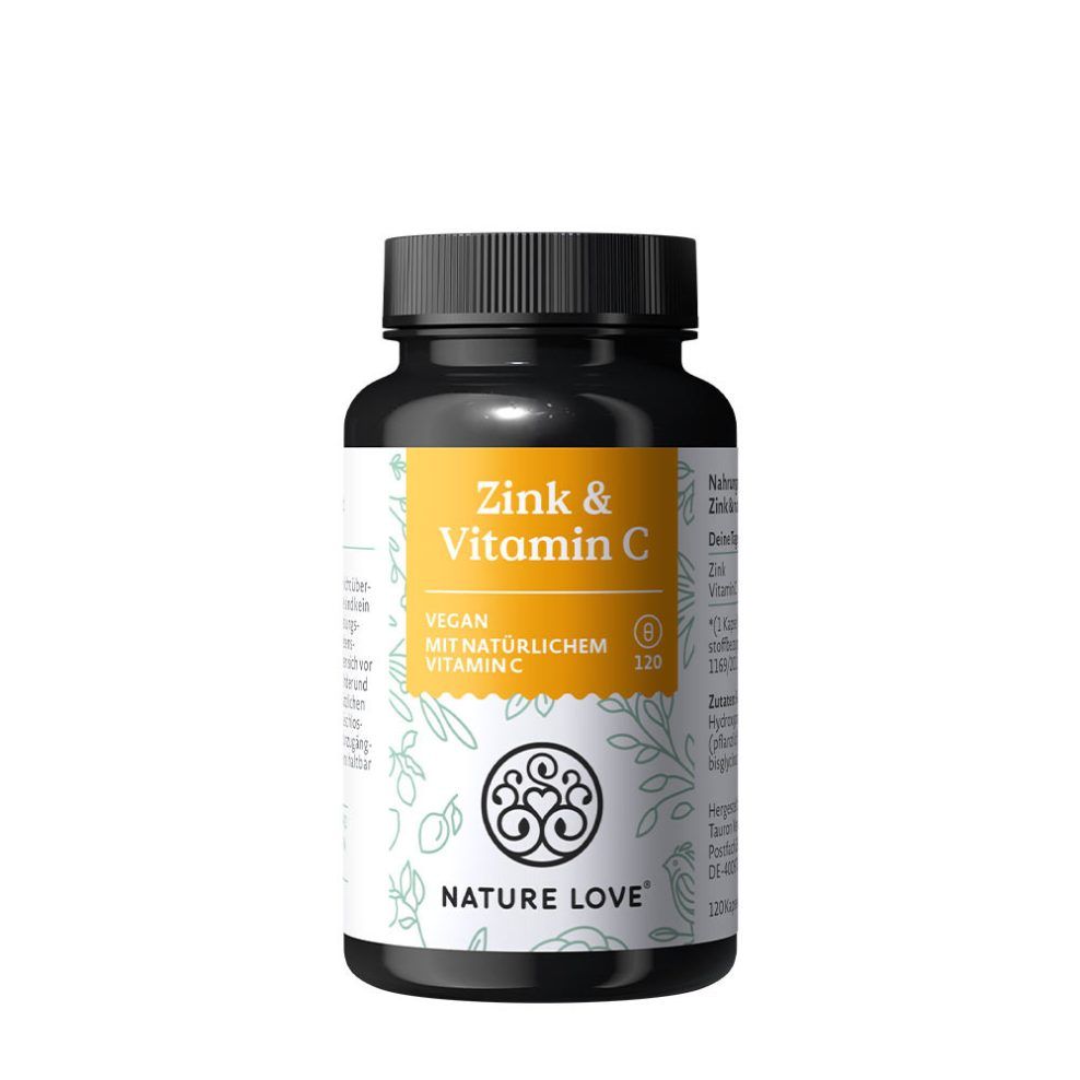 Cink és C-vitamin, Nature Love Zink & Vitamin C, 120 kapszula