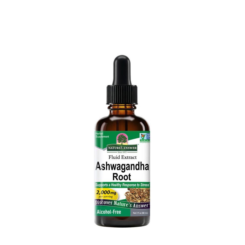 Ashwagandha-kivonat, Nature's Answer Ashwagandha Extract, 60 ml