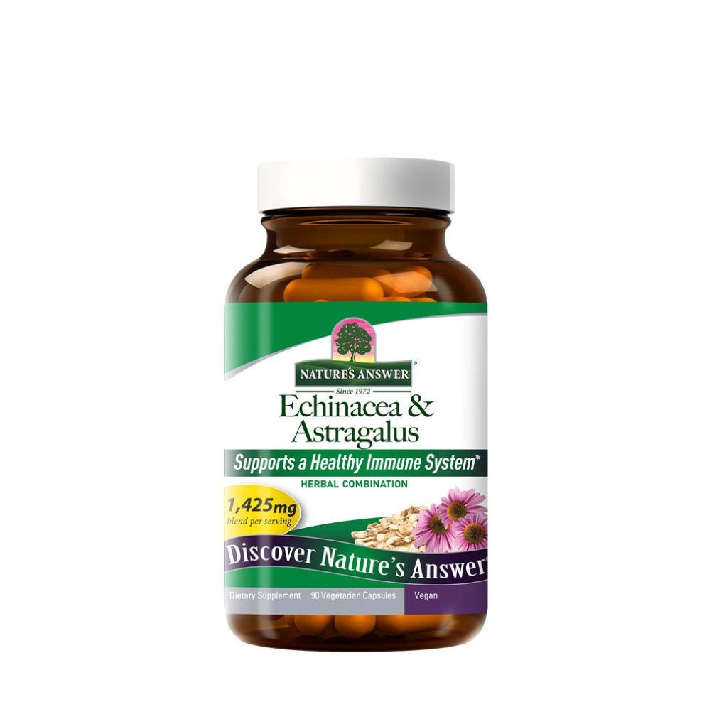 Kasvirág és csüdfű, Nature's Answer Echinacea & Astragalus, 90 kapszula