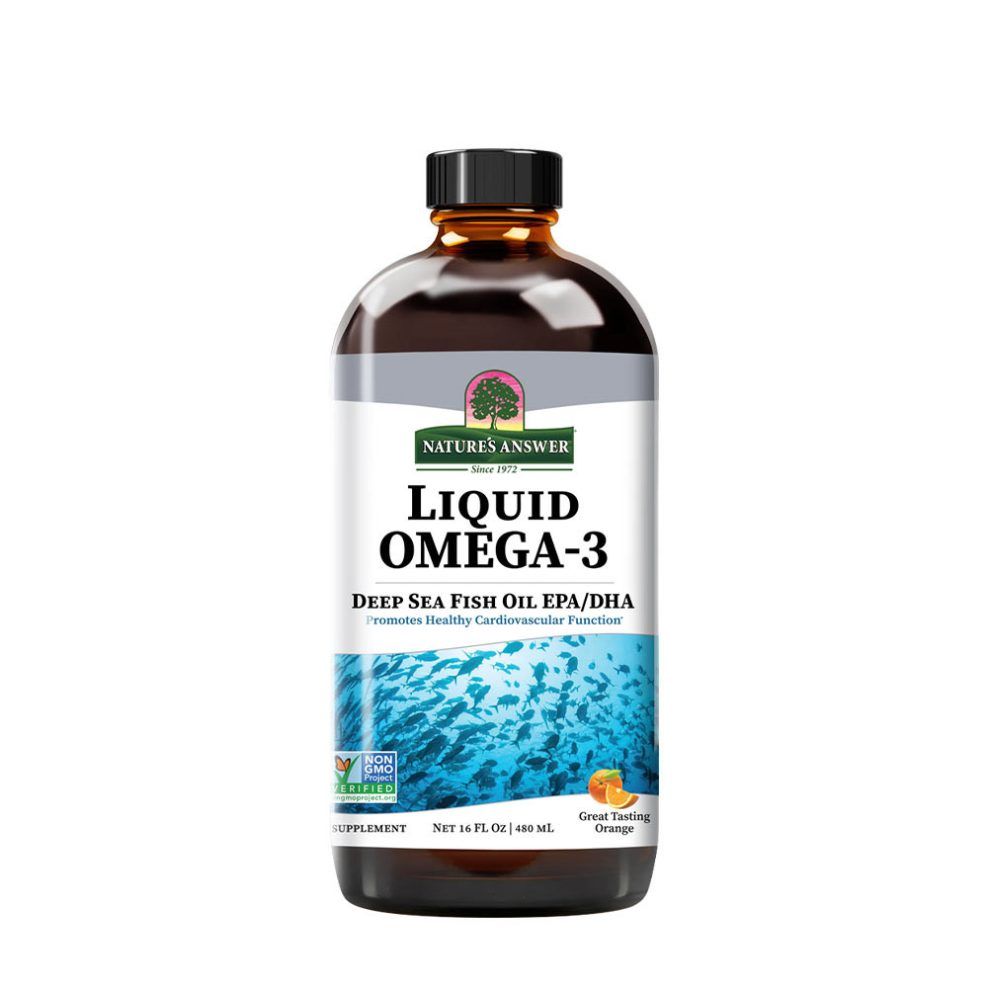 Folyékony omega-3, Nature's Answer Liquid Omega 3, 480 ml, narancs íz