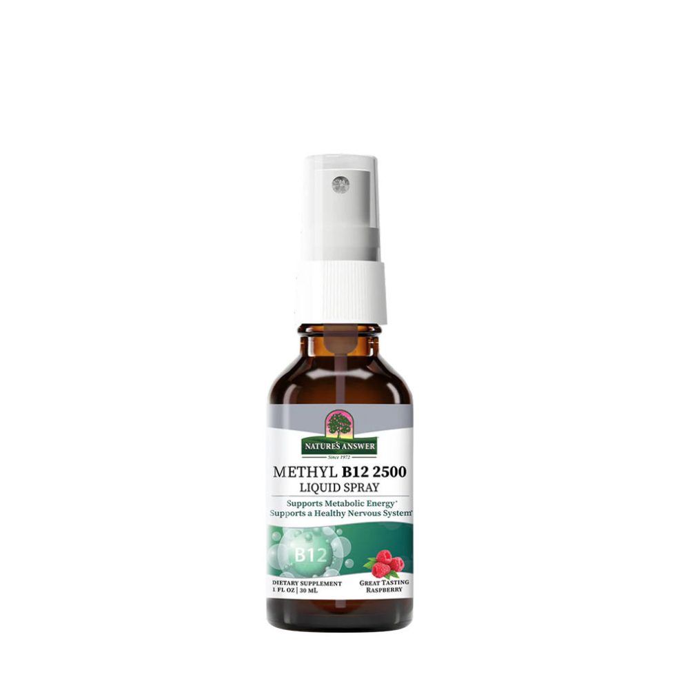 Metil-B12-vitamin 2500 µg, Nature's Answer Methyl B-12 2500mcg, 30 ml