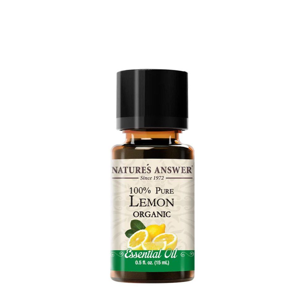 Bio citrom illóolaj, Nature's Answer Organic Lemon, 15 ml
