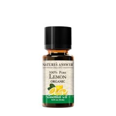 Bio citrom illóolaj, Nature's Answer Organic Lemon, 15 ml