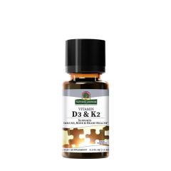 D3- és K2-vitamin, Nature's Answer Vitamin D3 and K2 Liquid, 15 ml