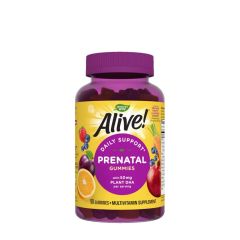 Várandós multivitamin gumivitamin, Nature's Way Alive!® Daily Support Prenatal Gummy Multivitamin, 90 gumicukor, narancs és málnás limonádé íz