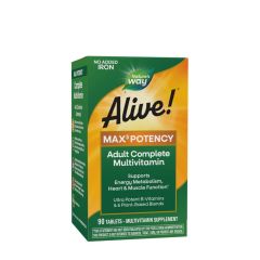 Vasmentes napi multivitamin, Nature's Way Alive!® Max3 Daily Multivitamin Without Iron, 90 tabletta