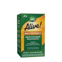 Nagy dózisú multivitamin, Nature's Way Alive!® Max3 Potency Multivitamin, 90 tabletta
