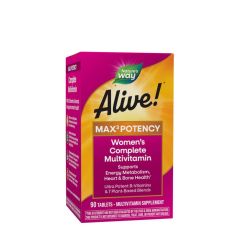 Női nagy dózisú multivitamin, Nature's Way Alive!® Max3 Potency Women’s Multivitamin, 90 tabletta