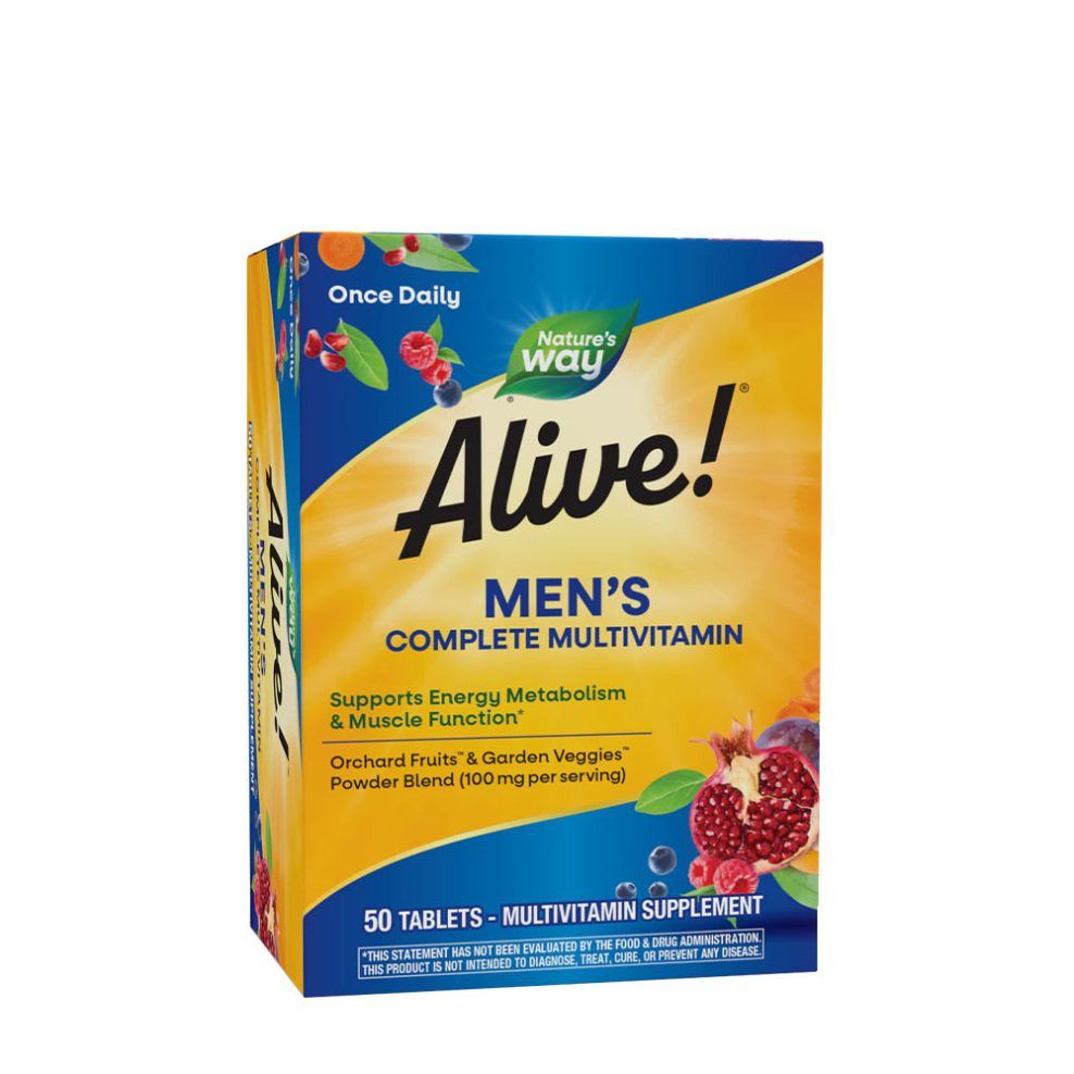 Férfi komplett multivitamin, Nature's Way Alive!® Men’s Complete Multivitamin, 130 tabletta