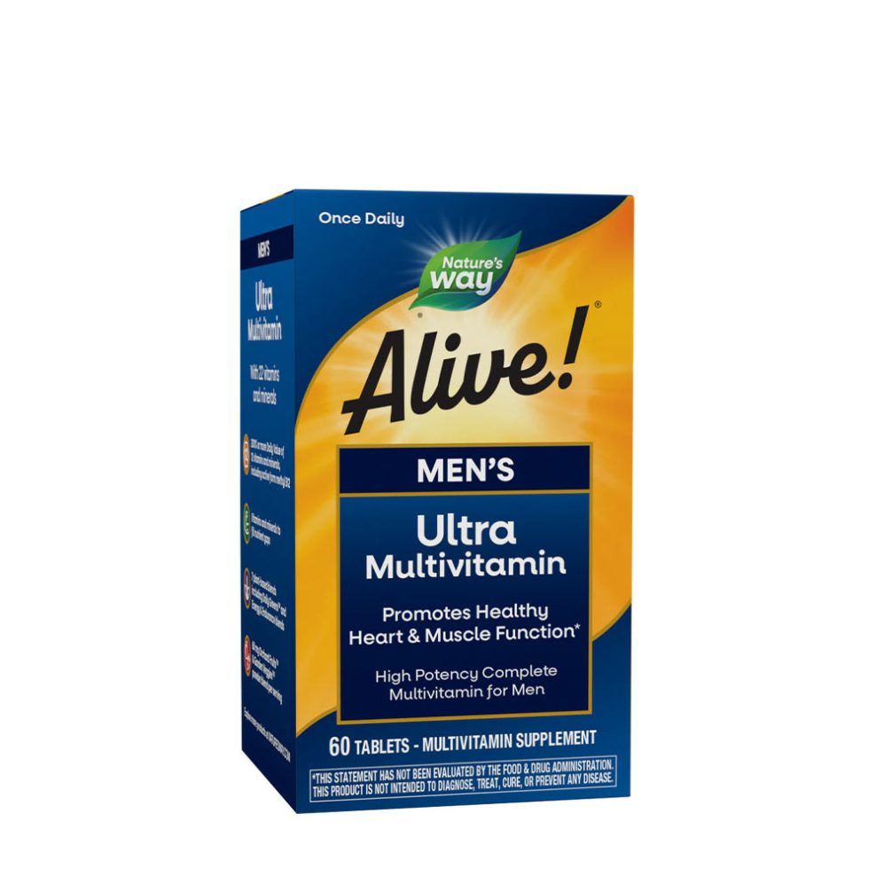 Férfi ultra multivitamin, Nature's Way Alive!® Men’s Ultra Multivitamin, 60 tabletta