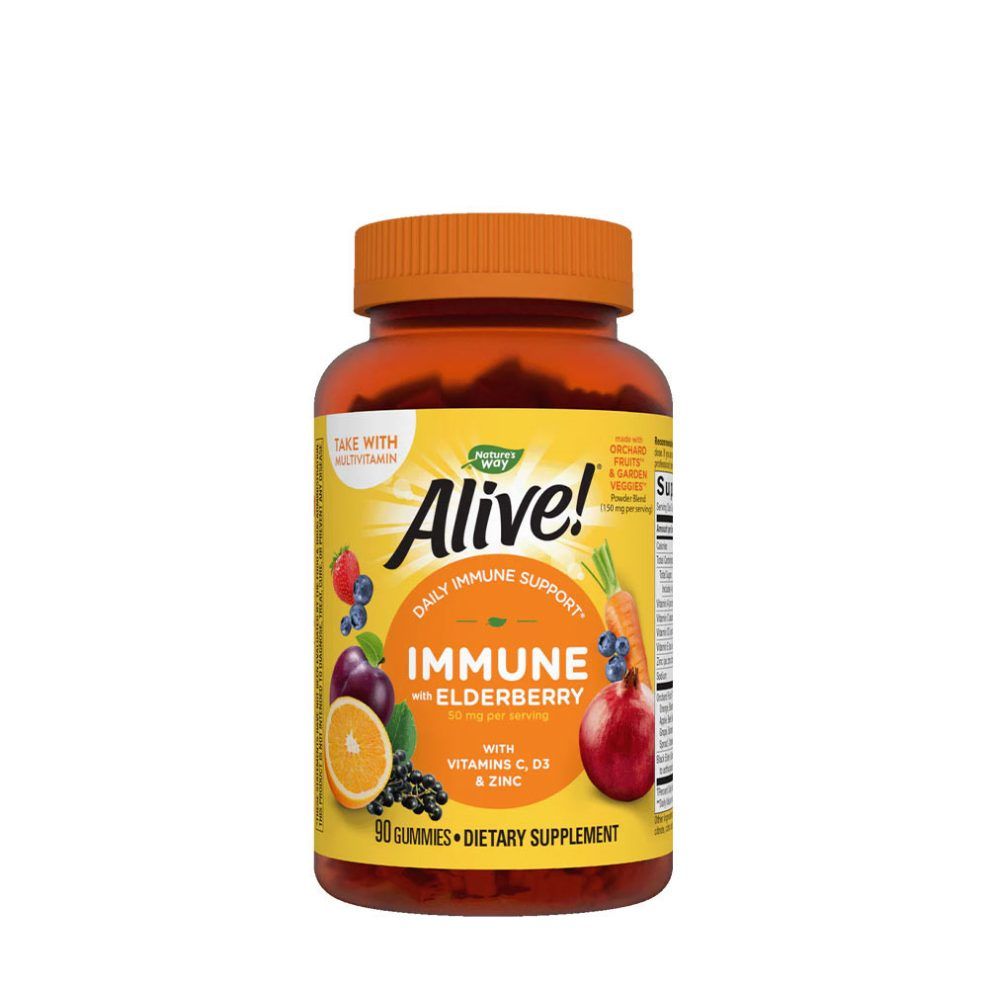 Immun gumivitamin, Nature's Way Alive!® Premium Immune Gummies, 90 gumicukor, cseresznye-szőlő íz