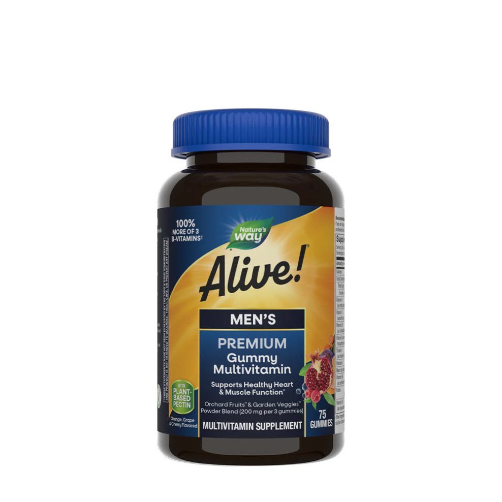 Férfi multivitamin gumivitamin, Nature's Way Alive!® Premium Men’s Gummy Multivitamin, 75 gumicukor
