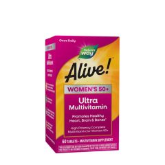 50 év feletti női ultra multivitamin, Nature's Way Alive!® Women's 50+ Ultra Multivitamin, 60 tabletta