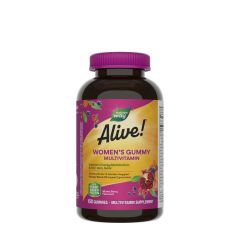 Női multivitamin gumivitamin, Nature's Way Alive!® Women’s Gummy Multivitamin, 150 gumicukor, vegyes bogyós gyümölcs íz