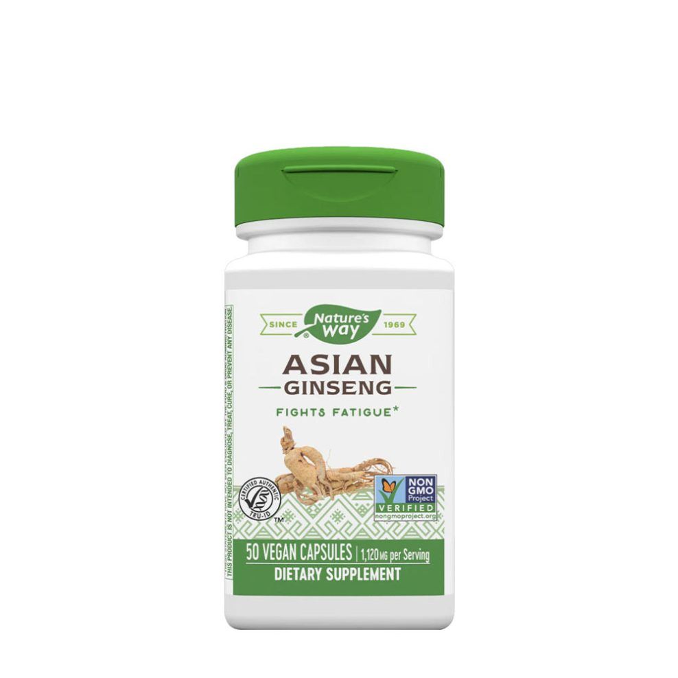 Ázsiai ginzeng kivonat, Nature's Way Asian Ginseng, 50 kapszula