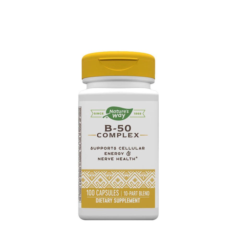 B-vitamin-komplex, Nature's Way B-50 Complex, 100 kapszula