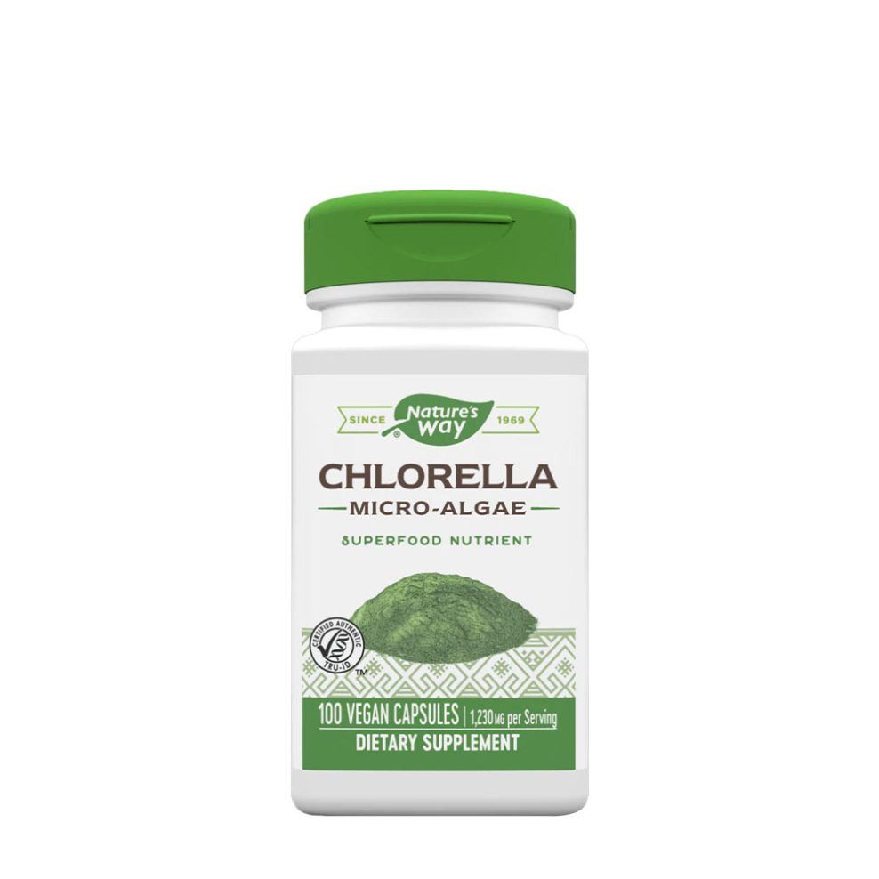 Chlorella alga, Nature's Way Chlorella, 100 kapszula