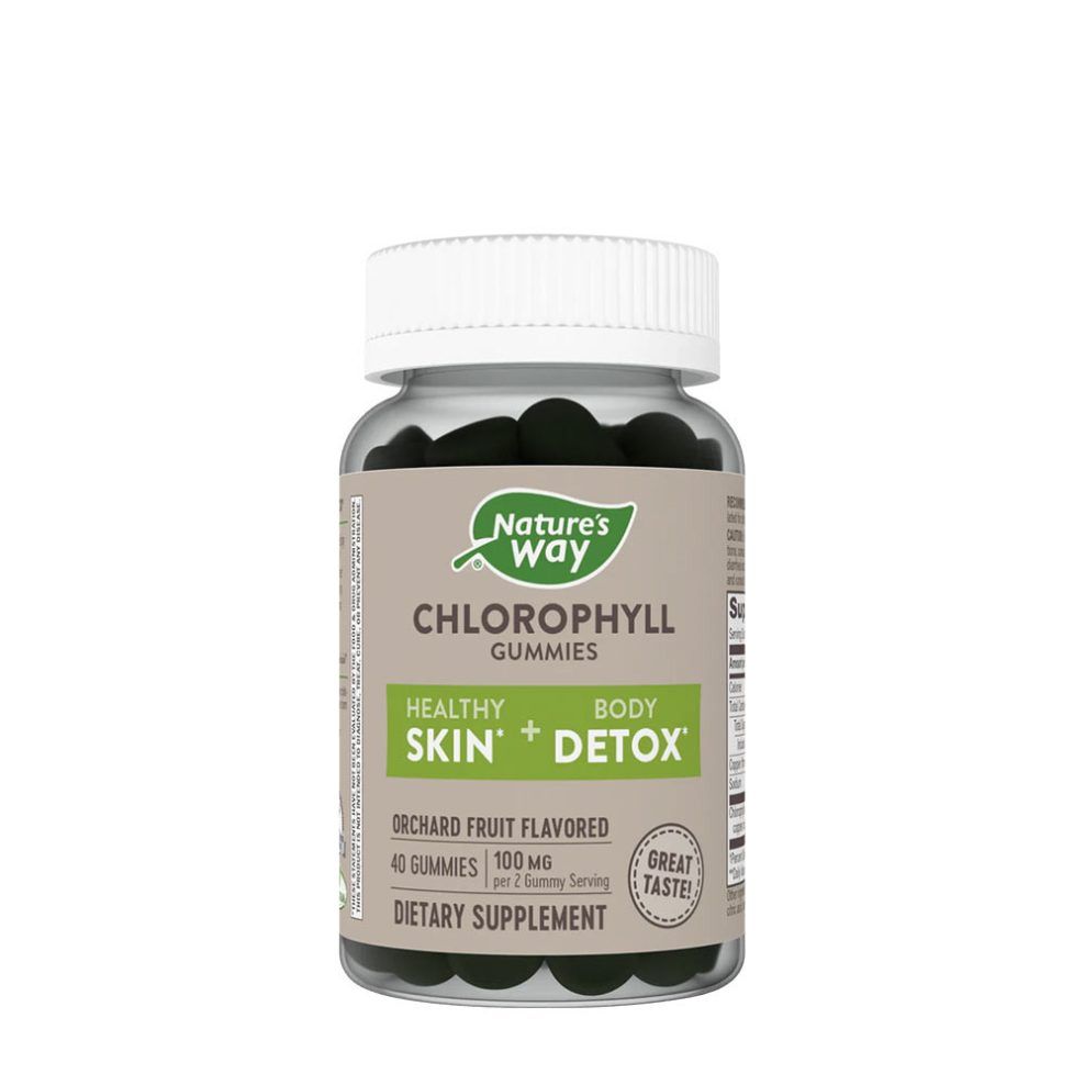 Klorofillgumicukor, Nature's Way Chlorophyll Gummies, 60 gumicukor, gyümölcs íz