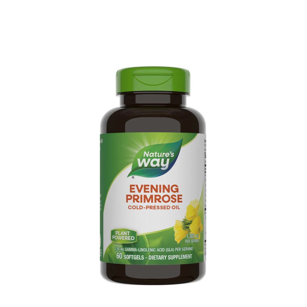 Ligetszépeolaj, Nature's Way Evening Primrose Oil Max Strength, 60 lágykapszula