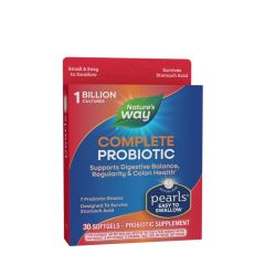 Komplex probiotikum, Nature's Way Probiotic Pearls® Complete, 30 lágykapszula