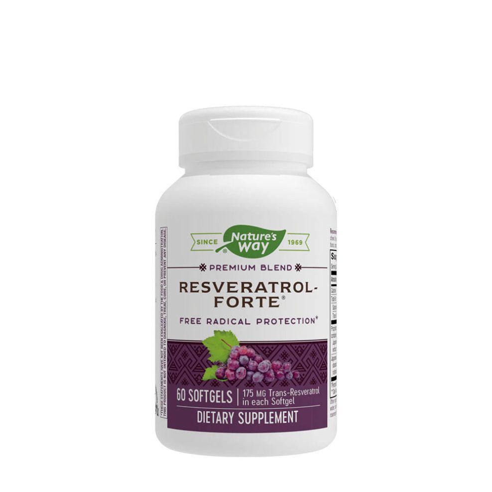 Resveratrol, Nature's Way Resveratrol-Forte®, 60 lágykapszula