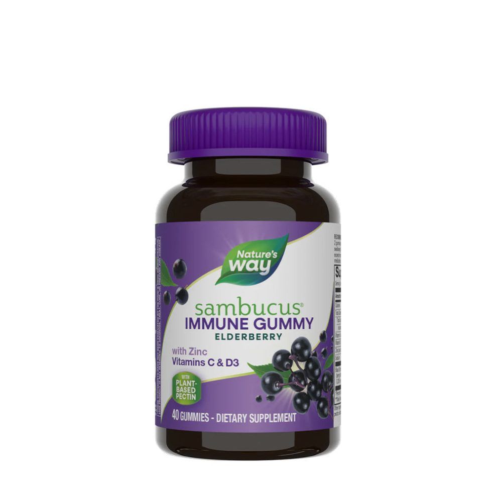 Fekete bodza gumivitamin, Nature's Way Sambucus Gummies, 60 gumicukor
