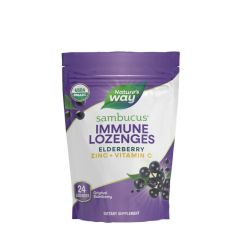 Bio fekete bodza pasztilla, Nature's Way Sambucus Immune Organic Lozenge, 24 szopogató tabletta