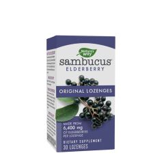 Fekete bodza pasztilla, Nature's Way Sambucus Original Lozenges, 30 szopogató tabletta, fekete bodza íz