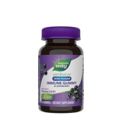 Cukormentes fekete bodza gumivitamin, Nature's Way Sambucus Zero Sugar Immune Gummy, 50 gumicukor