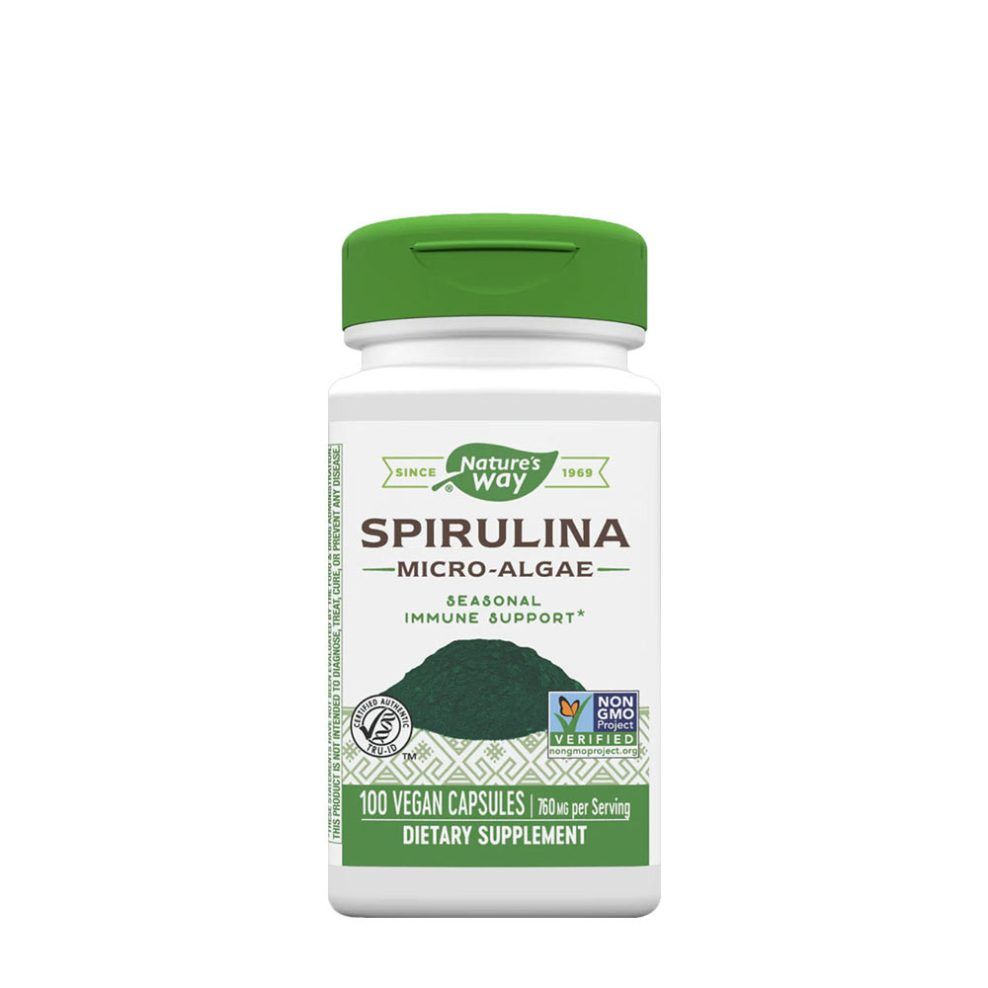 Spirulina, Nature's Way Spirulina, 100 kapszula