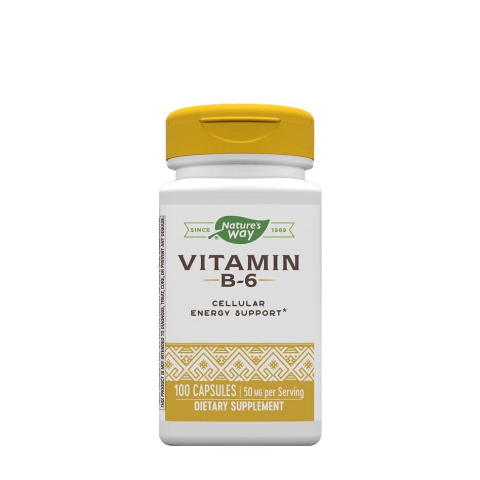 B6-vitamin, Nature's Way Vitamin B6, 100 kapszula
