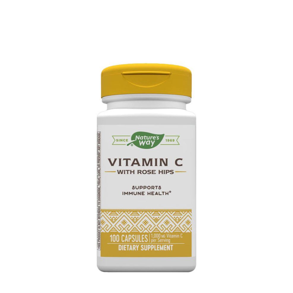 C-vitamin csipkebogyóval, Nature's Way Vitamin C with Rose Hips, 100 kapszula