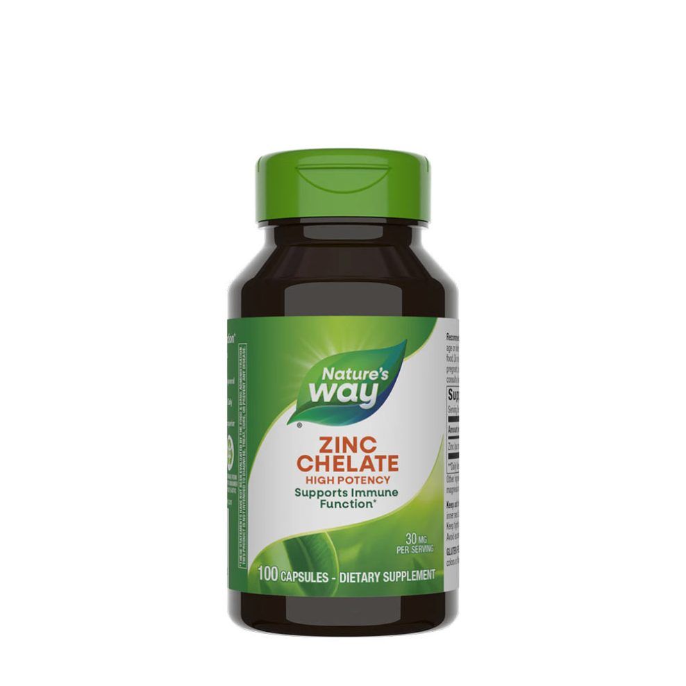 Cink-kelát, Nature's Way Zinc Chelate, 100 kapszula