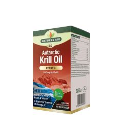 Antarktiszi krillolaj 500 mg, Natures Aid Antarctic Krill Oil 500 mg, 60 lágykapszula