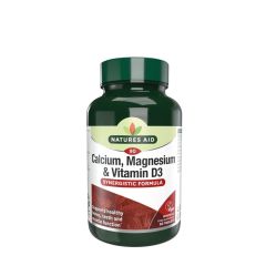 Kalcium, magnézium és D3-vitamin, Natures Aid Calcium, Magnesium + Vitamin D3, 90 tabletta