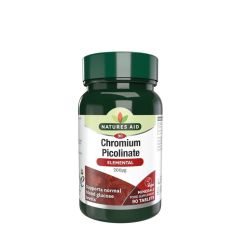 Króm-pikolinát 200 µg, Natures Aid Chromium Picolinate 200 mcg, 90 tabletta