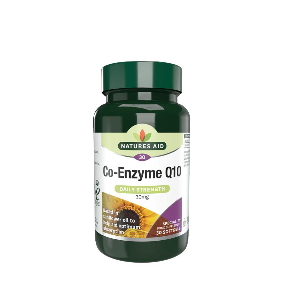 Q10 koenzim 30 mg, Natures Aid Co-Enzyme Q10 30 mg, 30 lágykapszula