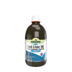 Tőkehalmájolaj, Natures Aid Cod Liver Oil, 500 ml