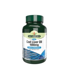 Tőkehalmájolaj 1000 mg, Natures Aid Cod Liver Oil 1000 mg, 90 lágykapszula
