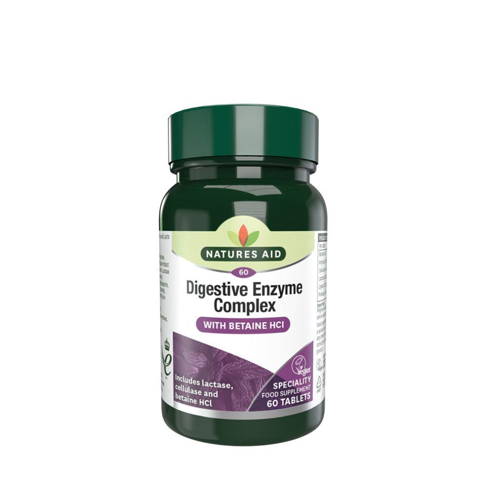 Emésztőenzim-komplex, Natures Aid Digestive Enzyme Complex, 60 tabletta