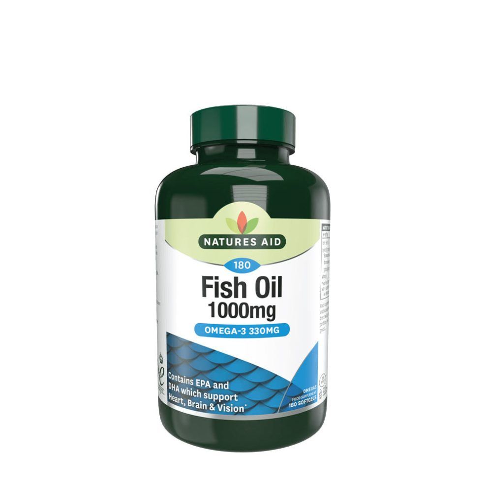 Halolaj 1000 mg, Natures Aid Fish Oil 1000 mg, 90 lágykapszula