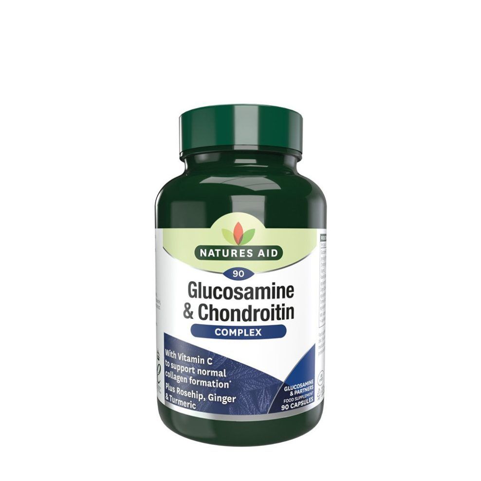 Glükozamin- és kondroitin-komplex, Natures Aid Glucosamine & Chondroitin Complex, 90 kapszula